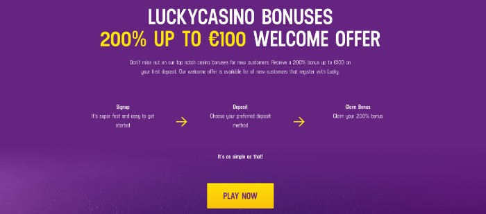 LuckyCasino - Play Online Casino with 200-